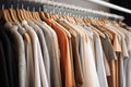 hangers overflowing with clothing on fast-fashion store rack