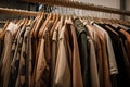 hangers overflowing with clothing on fast-fashion store rack