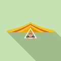 Hangglider icon flat vector. Para air Royalty Free Stock Photo