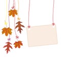 Hanging Autumn Foliage Banner