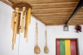 Hanging bamboo wind chimes Royalty Free Stock Photo