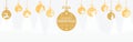 hanging baubles with christmas icons and greetings Royalty Free Stock Photo