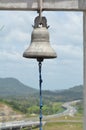 Hanging bell on a building