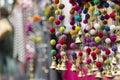 A hanging bells and balls decoration