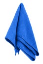 Hanging blue and clean towel