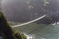 Hanging bridge over Storms River mouth, Tsitsikamma National Park Royalty Free Stock Photo