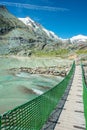 Hanging Bridge at Patsterze Glacier at Grossglockner