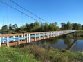 Hanging bridge in Rusne, Lithiania