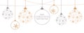 hanging bright christmas ball decoration with snowflakes