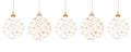 Hanging bright christmas ball decoration with snowflakes