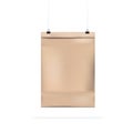 Hanging Brown Blank Craft Paper Bag For Takeaway