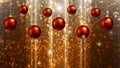 Hanging Christmas balls on the background bokeh Royalty Free Stock Photo