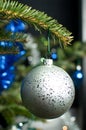 Hanging christmas bauble Royalty Free Stock Photo