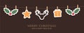 hanging christmas decoration sleight star deer gift berry