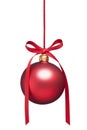Hanging Christmas Ornament Isolated Royalty Free Stock Photo