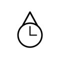 hanging clock line icon. with a simple design. Royalty Free Stock Photo