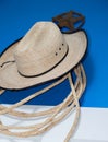 Hanging Cowboy Hat and Rope