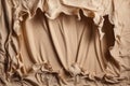 Hanging crumpled beige teared rag. Generate ai Royalty Free Stock Photo