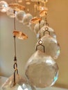 Hanging crystal lamps