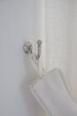 Hanging curtains with hooks