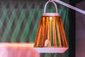 Hanging decorative wooden lantern electric