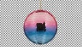 Hanging Disco Ball with Pixelated Reflection Royalty Free Stock Photo