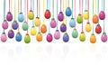 Hanging Easter Eggs Colorful Decoration Royalty Free Stock Photo