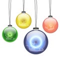 Hanging fire ball Royalty Free Stock Photo