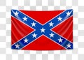 Hanging flag of Confederate. Confederate States of America. National flag concept.