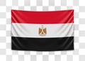 Hanging flag of Egypt. Arab Republic of Egypt. National flag concept.