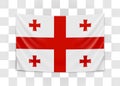 Hanging flag of Georgia. Georgia. National flag concept.