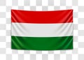 Hanging flag of Hungary. Hungary. Hungarian national flag concept.