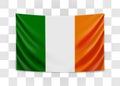 Hanging flag of Ireland. Ireland. National flag concept.