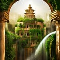 The Hanging Gardens of Babylon depiction