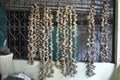 Hanging garland of dry betelnut