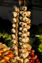 Hanging garlic