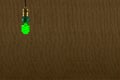 Hanging Green CFL Bulb Background