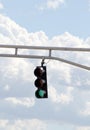 Hanging Green Traffic Signal