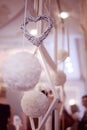 Hanging handmade wedding decorations