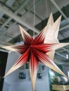 Hanging Illuminated Decorative Red Star-Shape Lamp