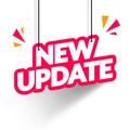 Hanging Sign With Text New Update Royalty Free Stock Photo