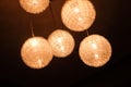 A hanging lamp is designed in a round and high quality shape Royalty Free Stock Photo