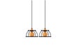 Hanging lamp stylish appliance, lighting device. Modern chandeliers with metal or glass plafond