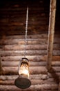 Hanging Lantern outside of cabin