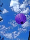 A hanging lantern in the sky