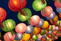 Hanging lanterns for celebrating Buddhas birthday Royalty Free Stock Photo