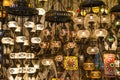 Hanging lanterns inside the Grand Bazaar in Istanbul Royalty Free Stock Photo