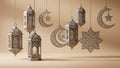 Hanging Lanterns and Ornaments Royalty Free Stock Photo