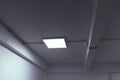 Hanging LED lights on a ceiling in an office Royalty Free Stock Photo