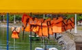 Hanging Life Jackets Royalty Free Stock Photo